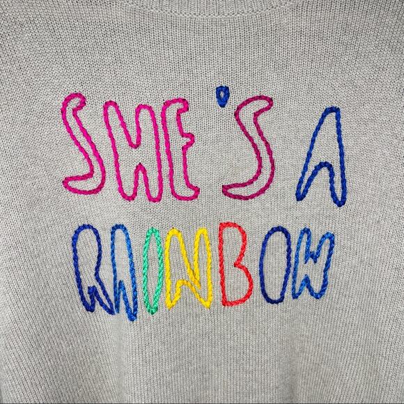 Iris Von Arnim 100% Cashmere Sweater ‘She’s a Rainbow’ Size Small - Picture 2 of 12